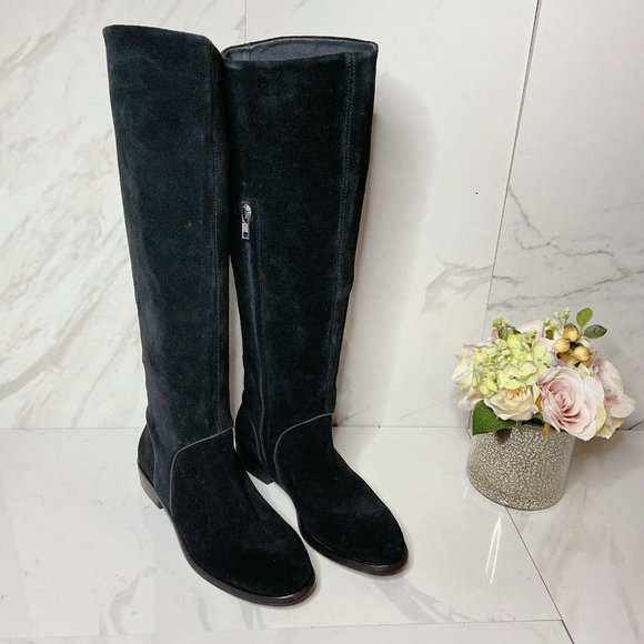 Ugg Tall Knee High Riding Boot Low Heel Black - Picture 6 of 8